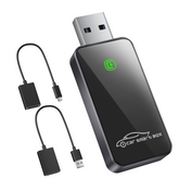 SALCAR Wireless CarPlay Adapter for iPhone – 2025 Upgrade, Wireless USB Dongle for stable & uninterrupted CarPlay, compatible with iOS 10+